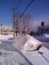 定点観測地　雪は小康状態。今日は寒さもひと休みです。